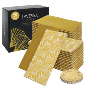 Lavessa® Living - 50PK Gold Napkins for Wedding Reception